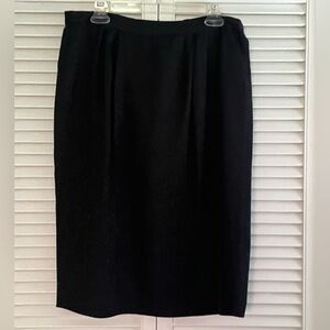 Black Raw Silk Skirt